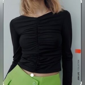 ZARA Ruched Elasticized Top.